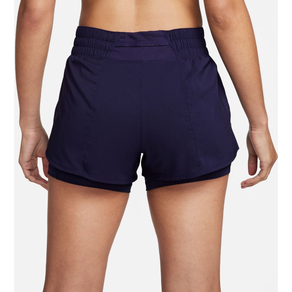 Nike W Nk One Df Mr 3In 2N1 Short Pantaloneta morado de mujer para entrenamiento