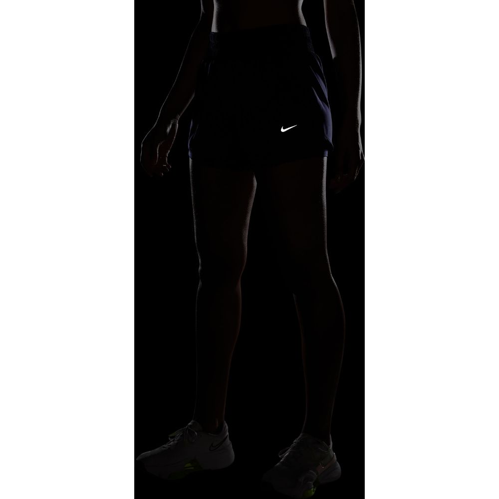 Nike W Nk One Df Mr 3In 2N1 Short Pantaloneta morado de mujer para entrenamiento