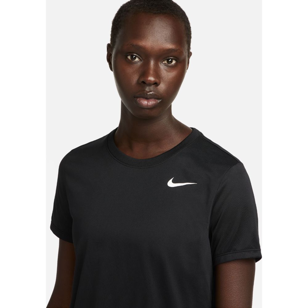 Nike W Nk Df Tee Rlgd Lbr Camiseta Manga Corta negro de mujer para entrenamiento