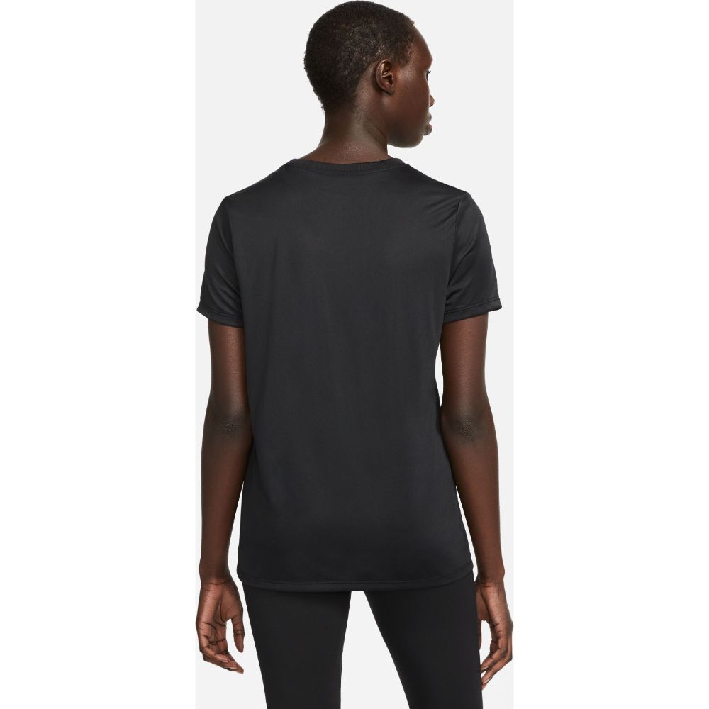 Nike W Nk Df Tee Rlgd Lbr Camiseta Manga Corta negro de mujer para entrenamiento