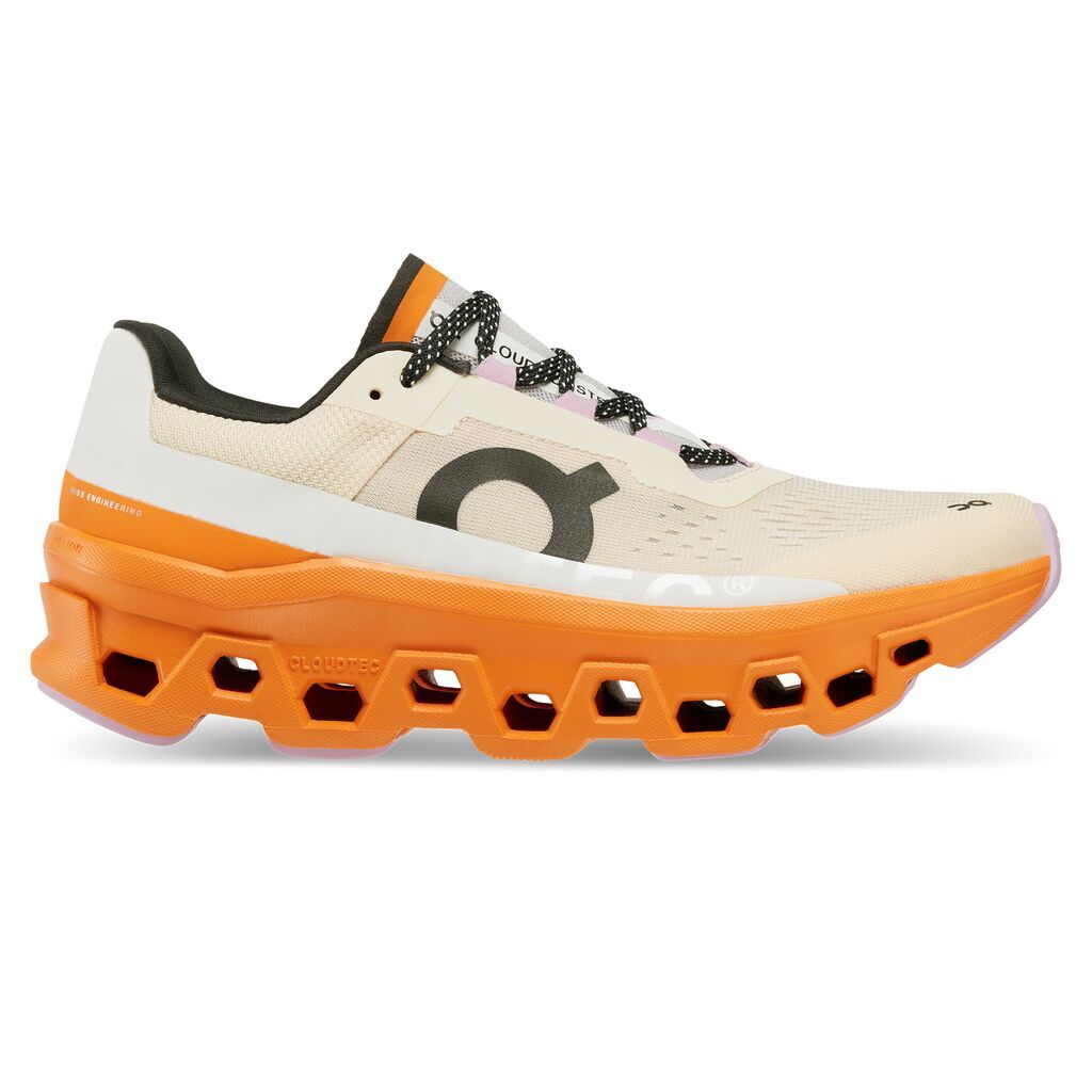 On Cloudmonster Tenis naranja de mujer para correr