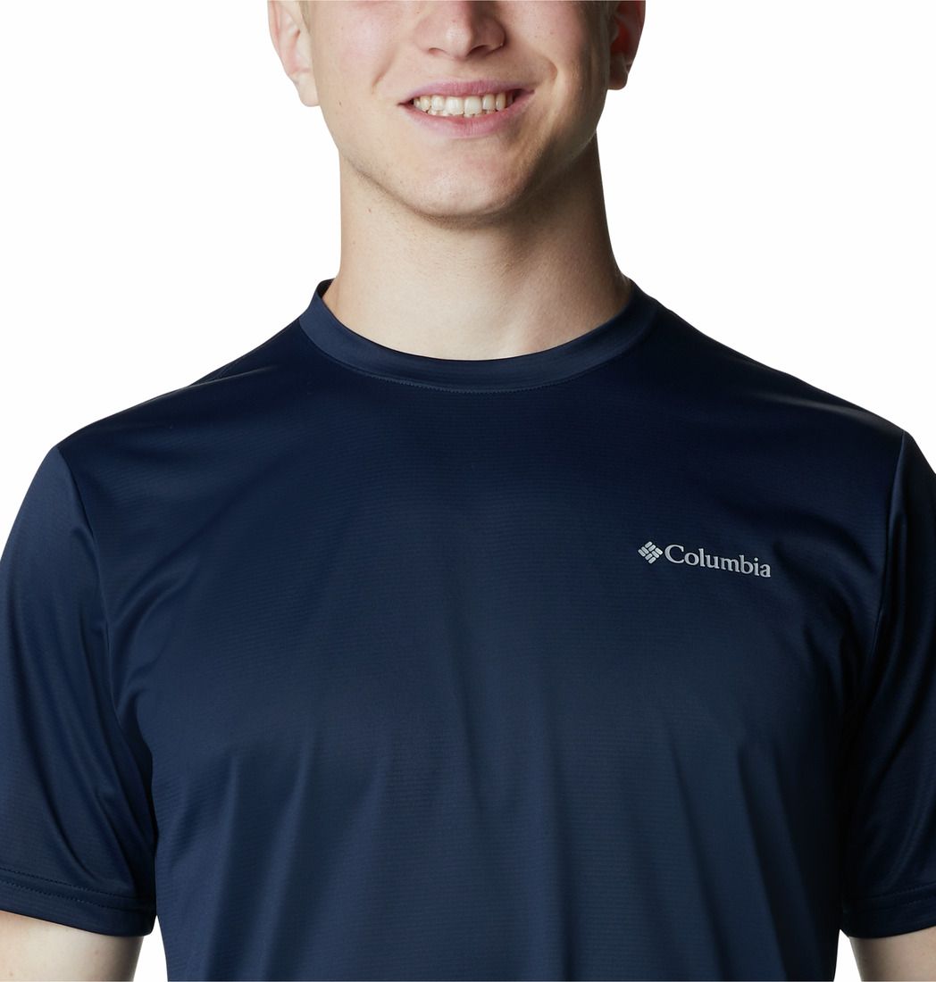 Columbia Columbia Hike Crew Camiseta Manga Corta azul de hombre para entrenamiento