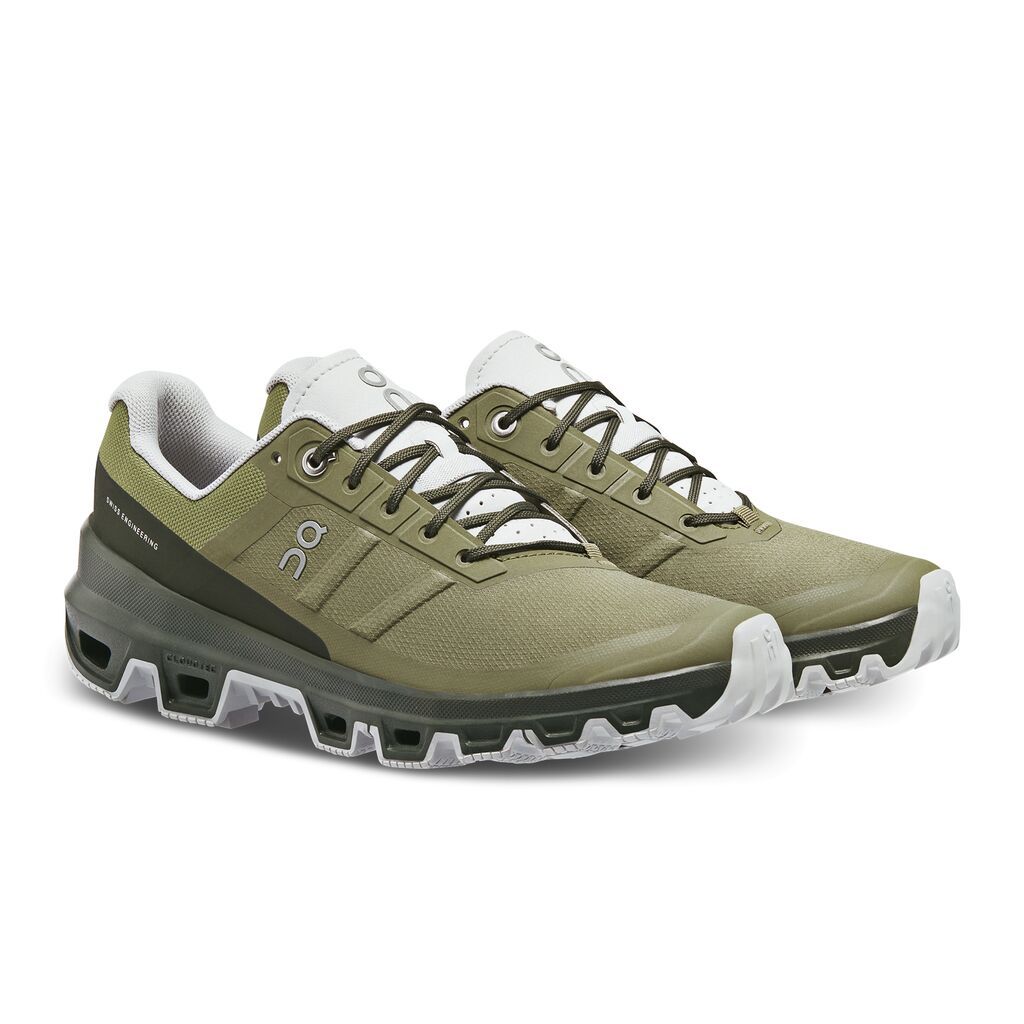 On Cloudventure Tenis verde de mujer para outdoor
