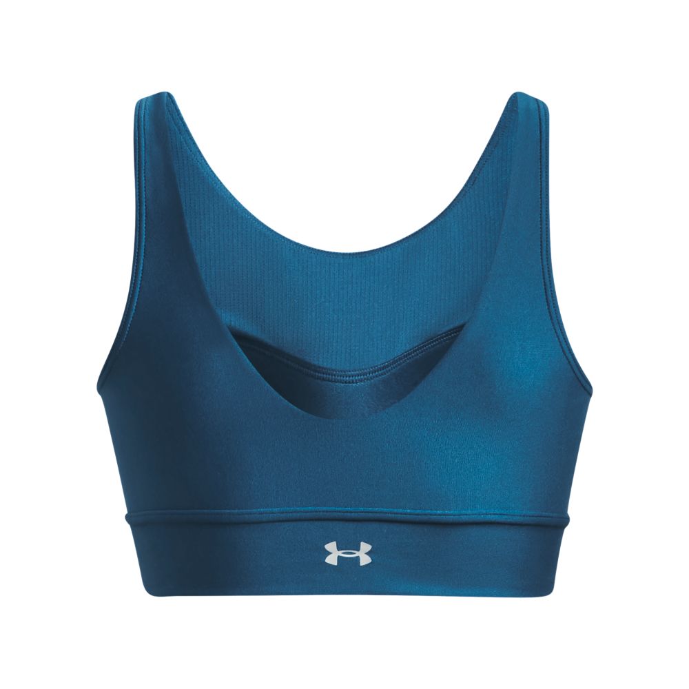 UA Infinity Pintuck Mid Top azul de mujer para entrenamiento