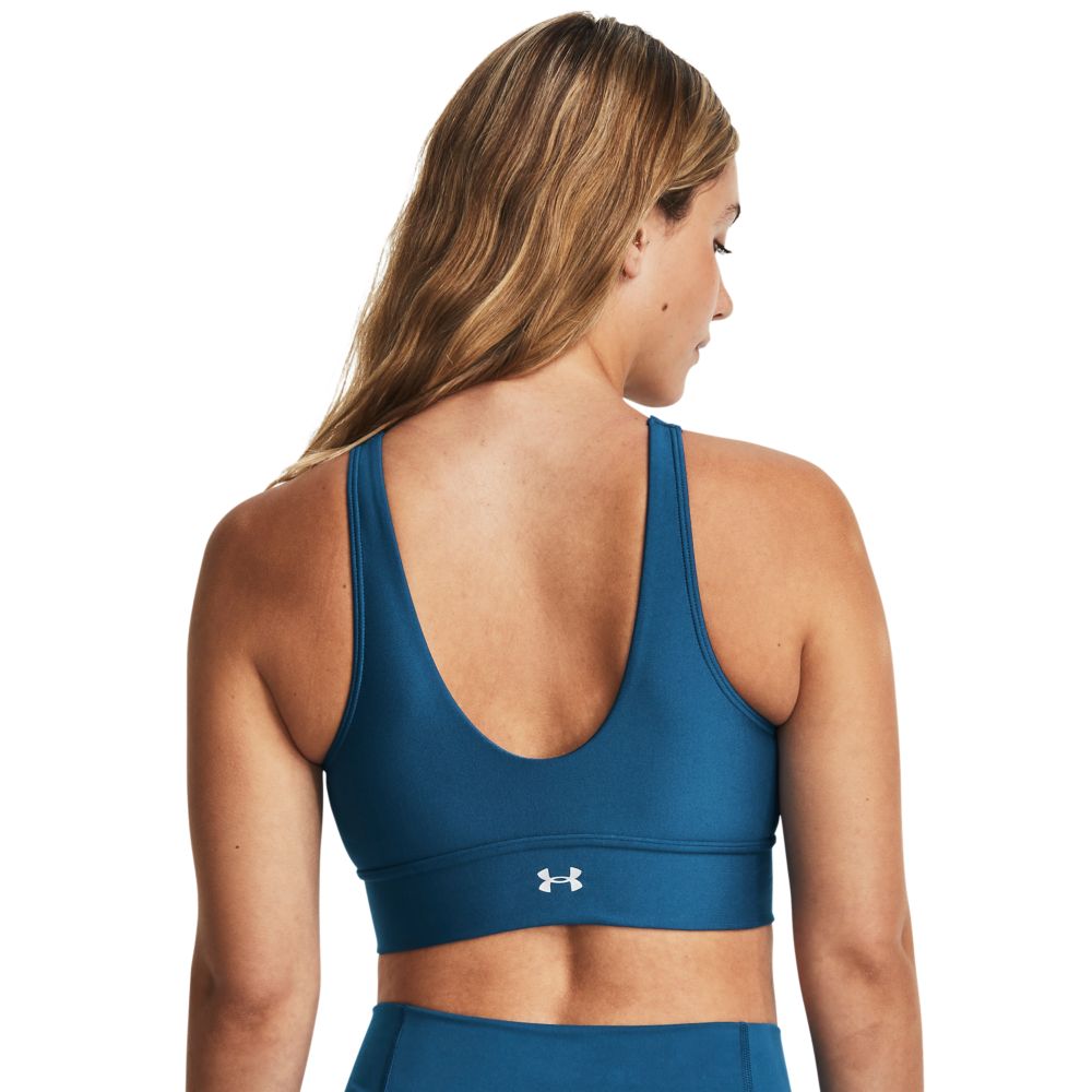 UA Infinity Pintuck Mid Top azul de mujer para entrenamiento