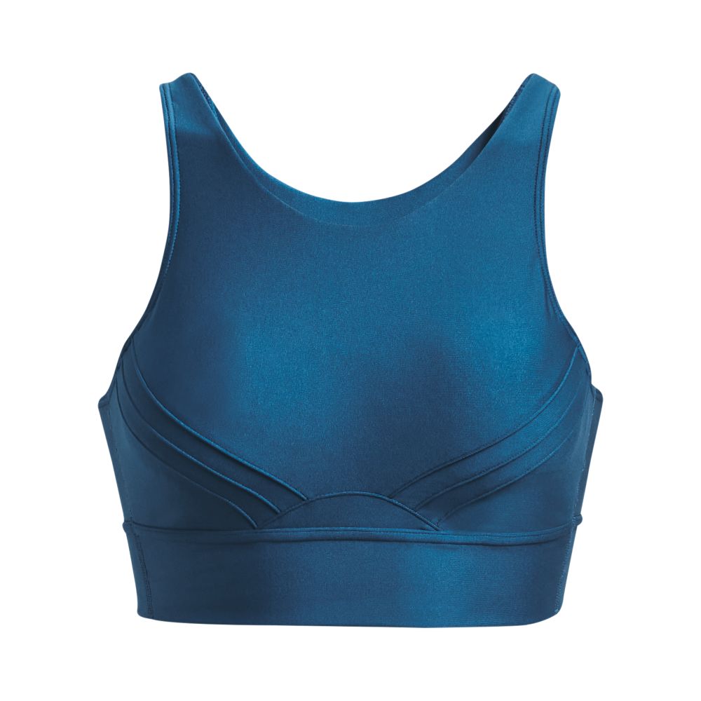 UA Infinity Pintuck Mid Top azul de mujer para entrenamiento