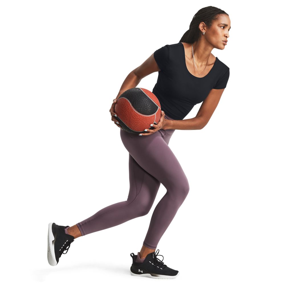 UA Meridian Ss Fitted Camiseta Manga Corta negro de mujer para entrenamiento