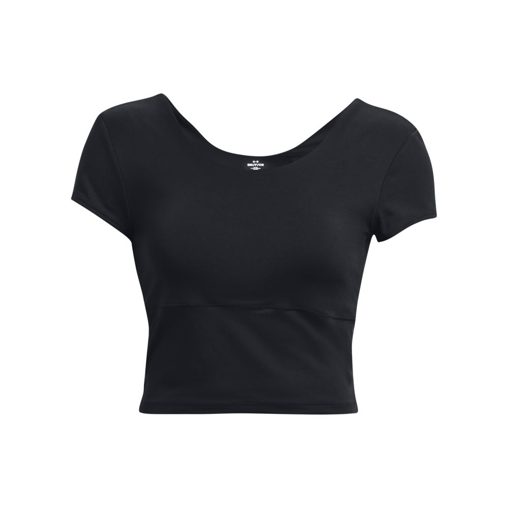 UA Meridian Ss Fitted Camiseta Manga Corta negro de mujer para entrenamiento