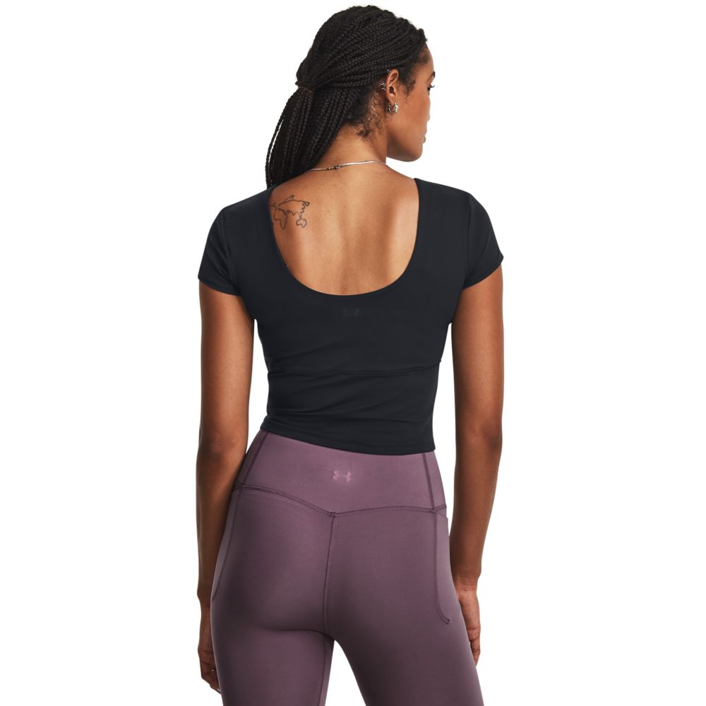 UA Meridian Ss Fitted Camiseta Manga Corta negro de mujer para entrenamiento