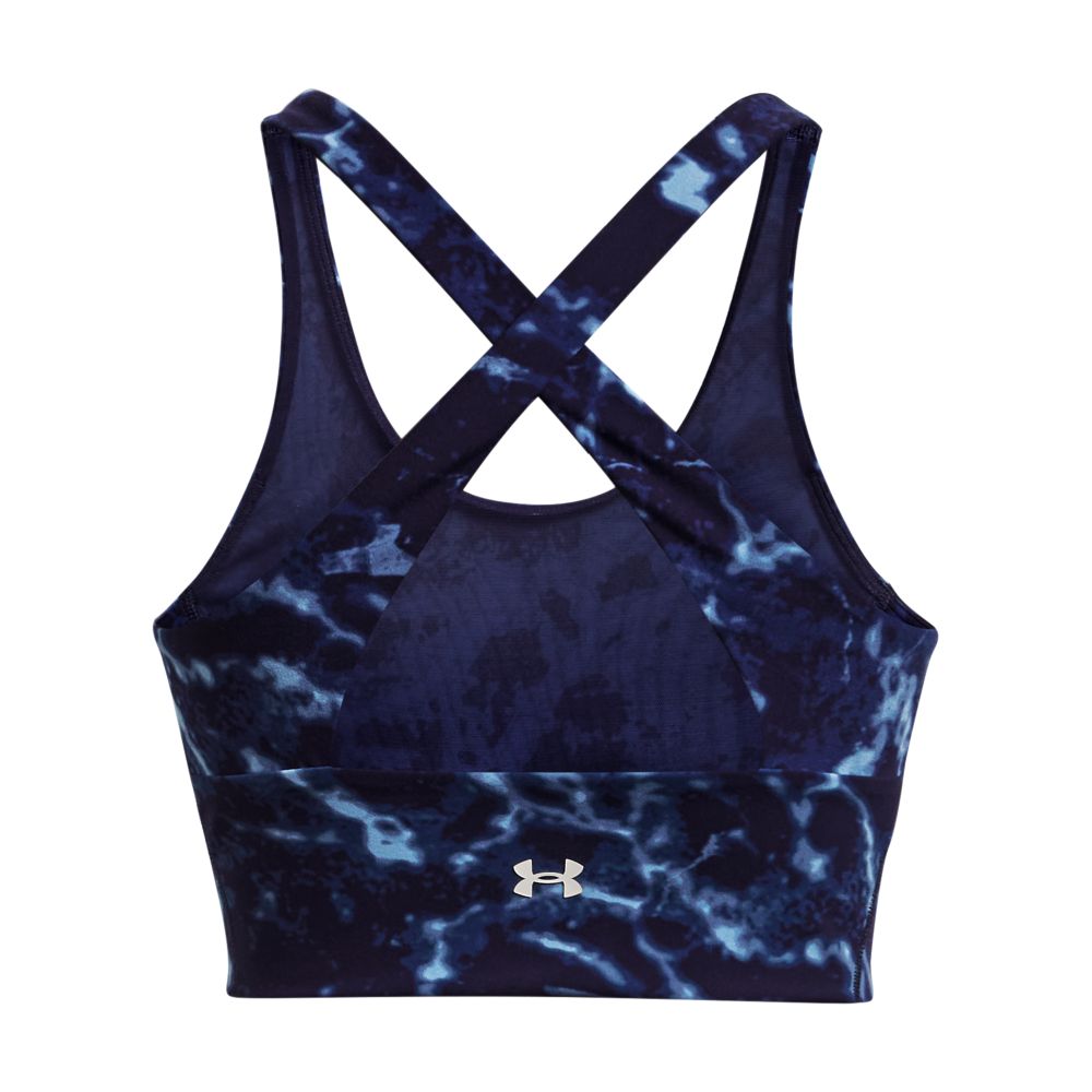 UA  Rck Lg Crssover Top Pt Top azul de mujer para entrenamiento