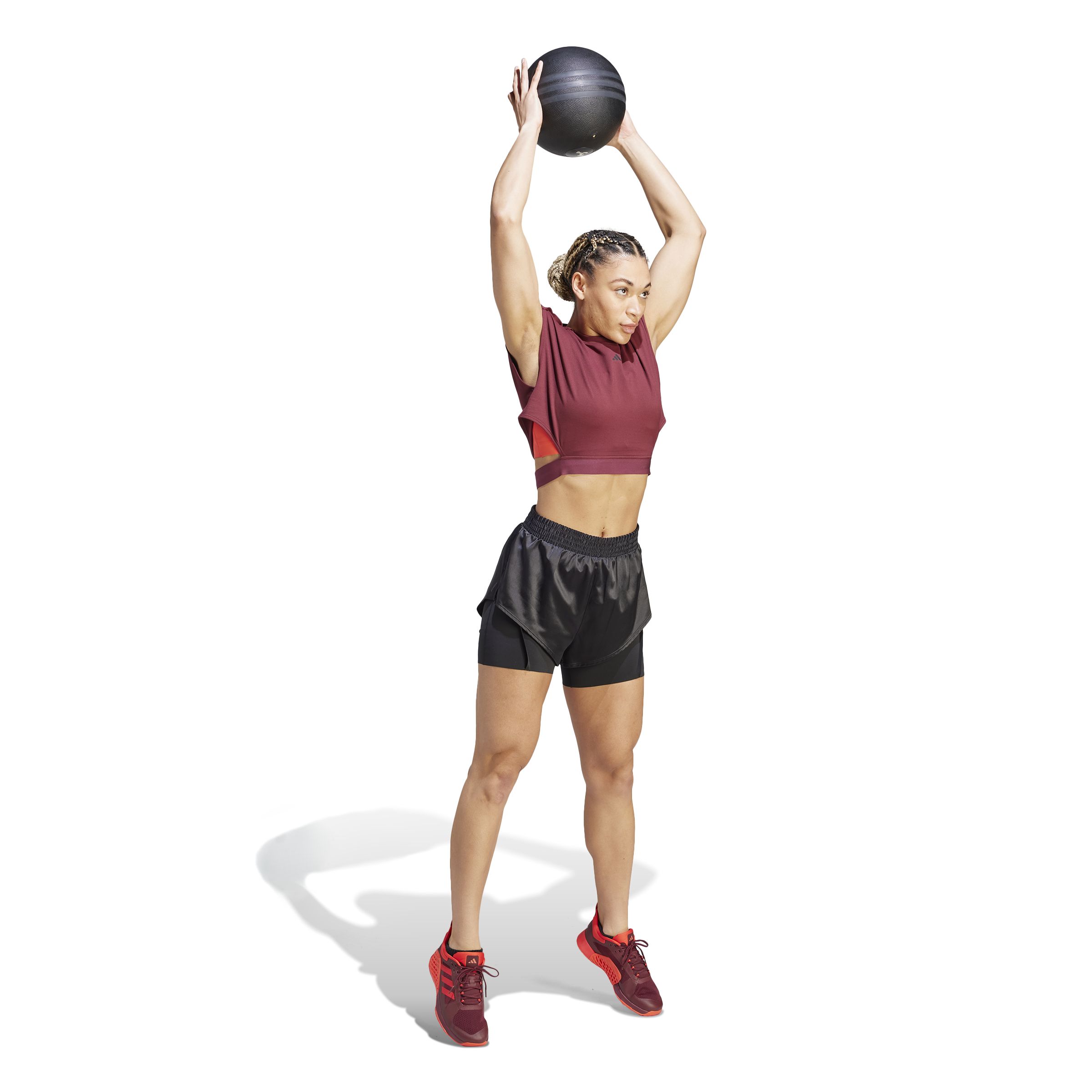 Adidas Power 2In1 Sh Pantaloneta negro de mujer para entrenamiento