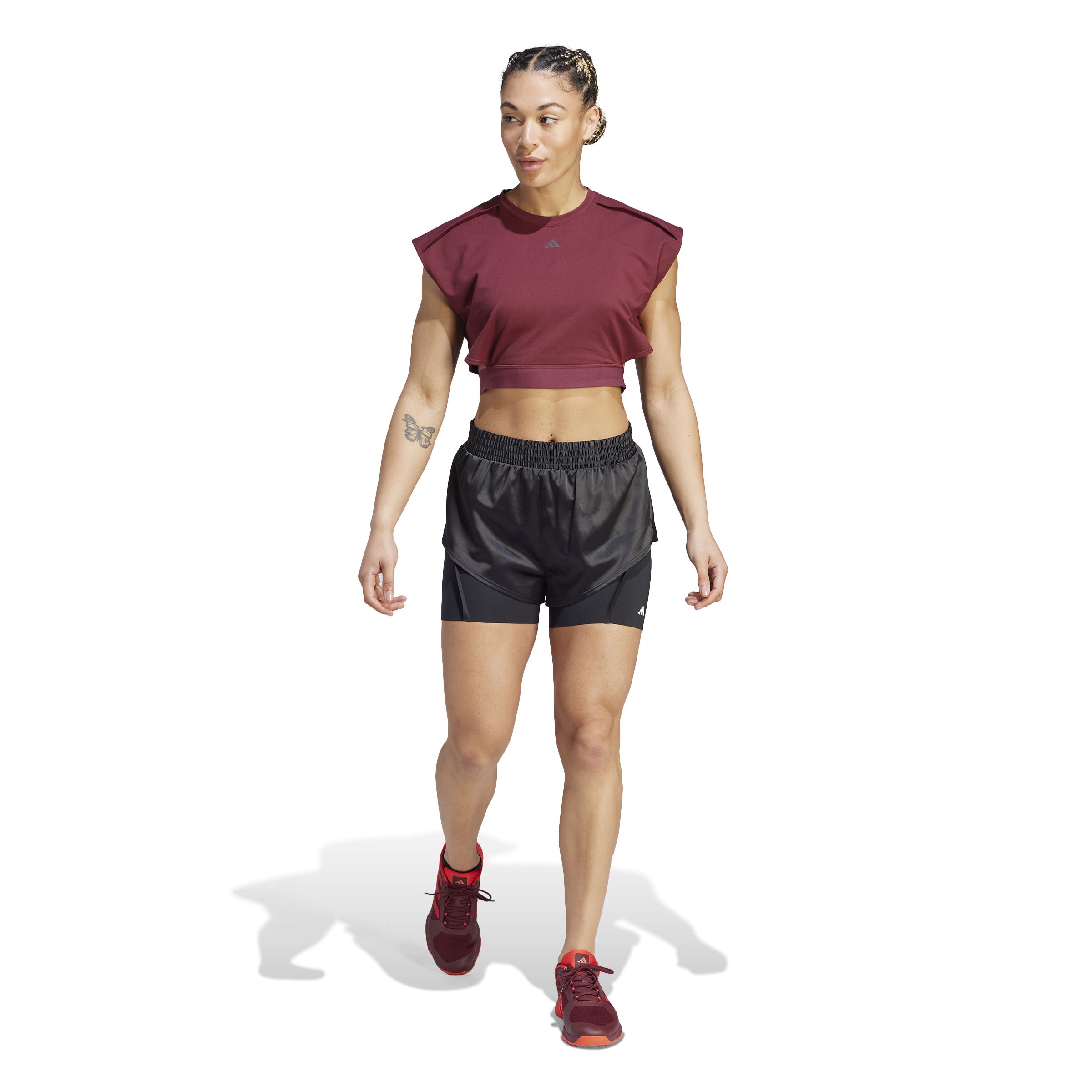 Adidas Power 2In1 Sh Pantaloneta negro de mujer para entrenamiento