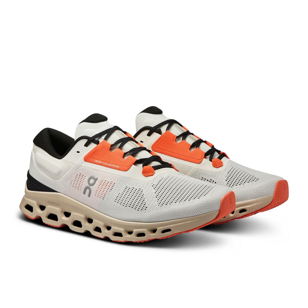 On Cloudstratus 3 Tenis blanco de hombre para correr