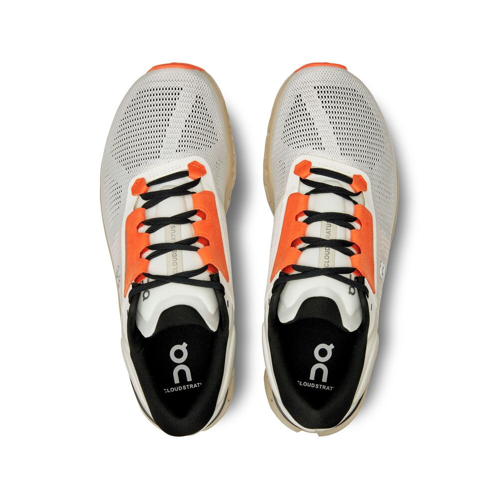 On Cloudstratus 3 Tenis blanco de hombre para correr