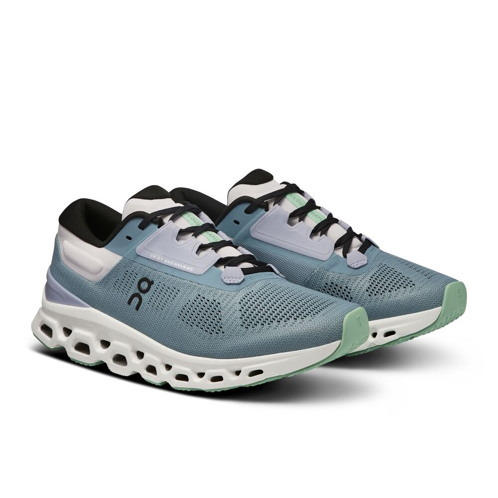 On Cloudstratus 3 Tenis azul de mujer para correr