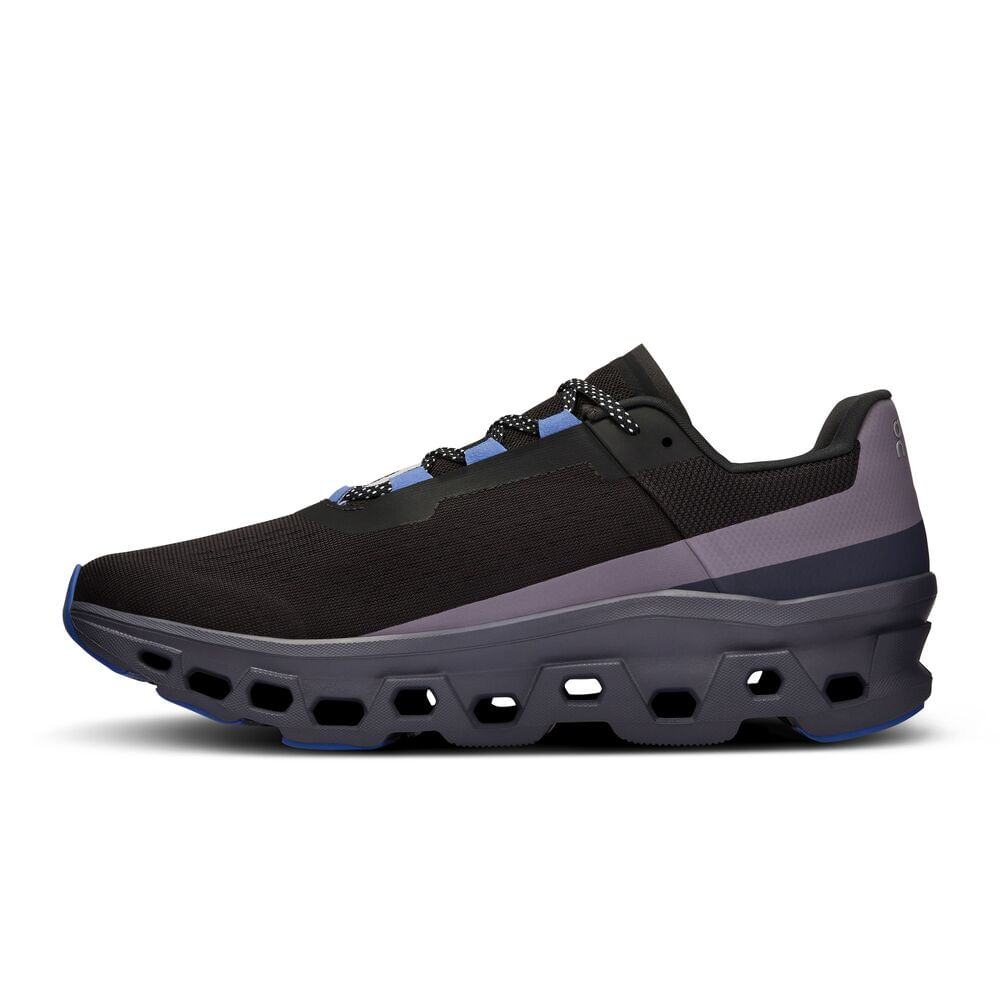 On Cloudmonster Tenis negro de hombre para correr