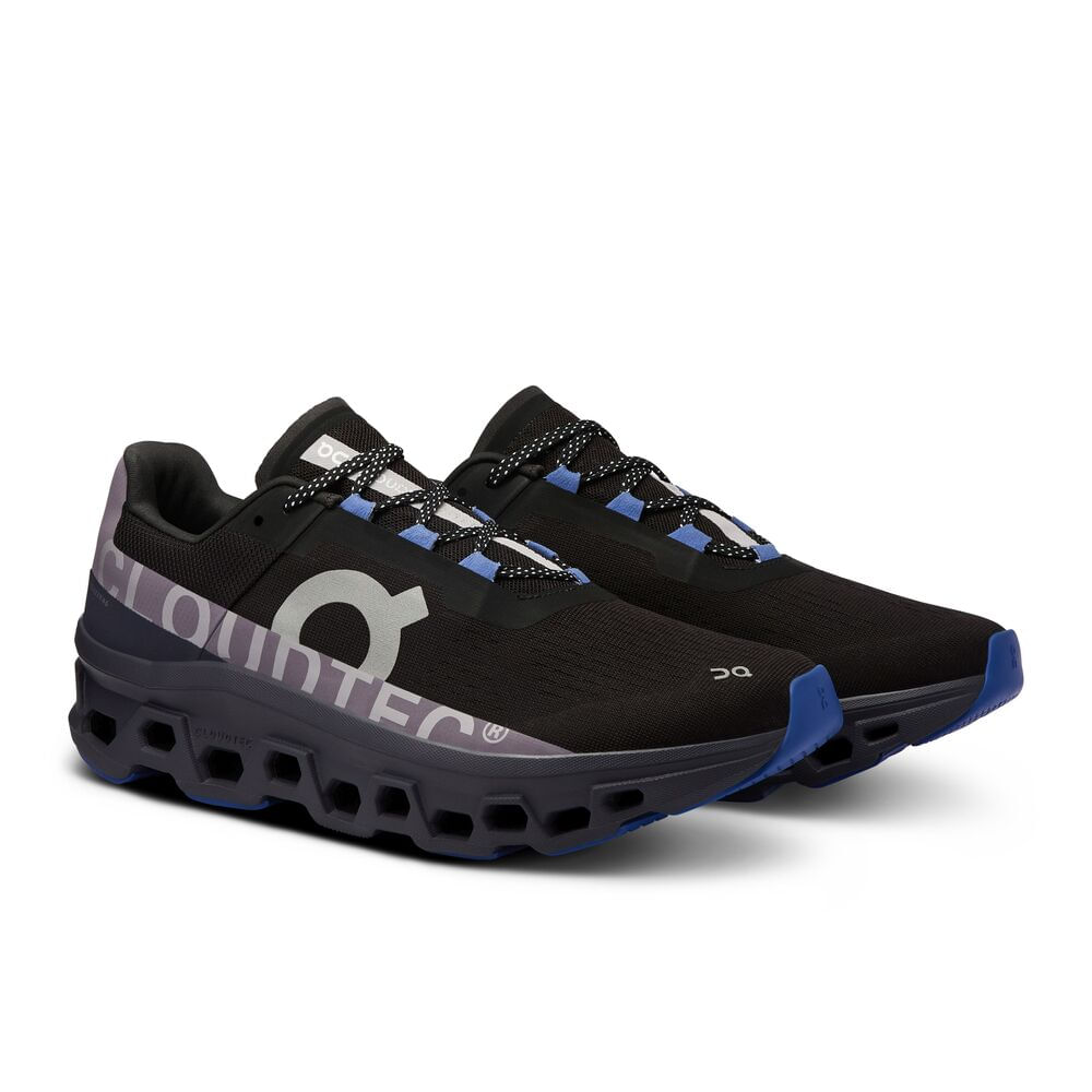On Cloudmonster Tenis negro de hombre para correr