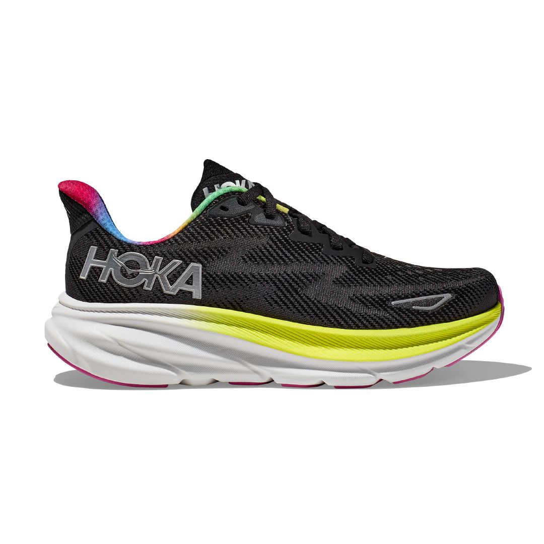 Hoka M Clifton 9 Tenis negro de hombre para correr