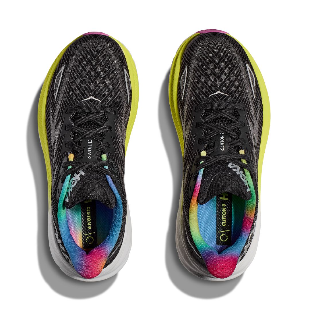 Hoka M Clifton 9 Tenis negro de hombre para correr