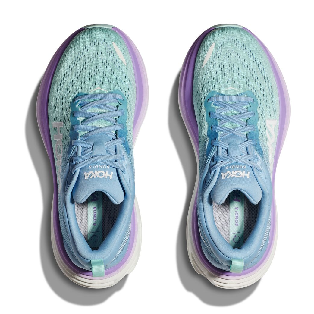 Hoka W Bondi 8 Tenis azul de mujer para correr