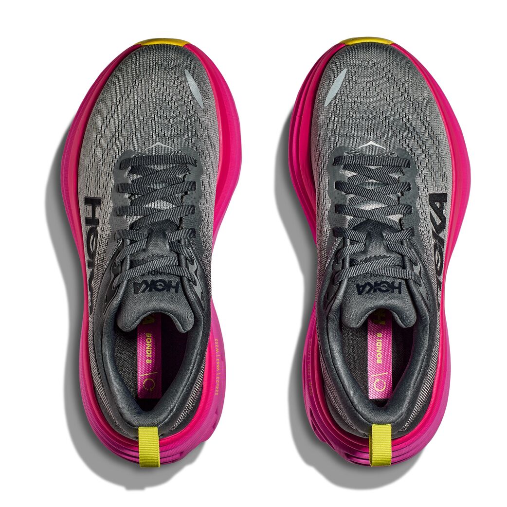 Hoka W Bondi 8 Tenis gris de mujer para correr