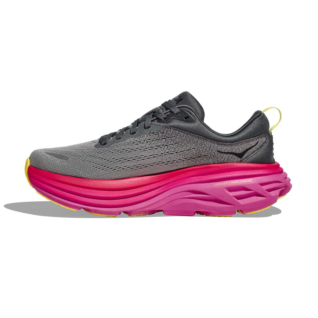 Hoka W Bondi 8 Tenis gris de mujer para correr