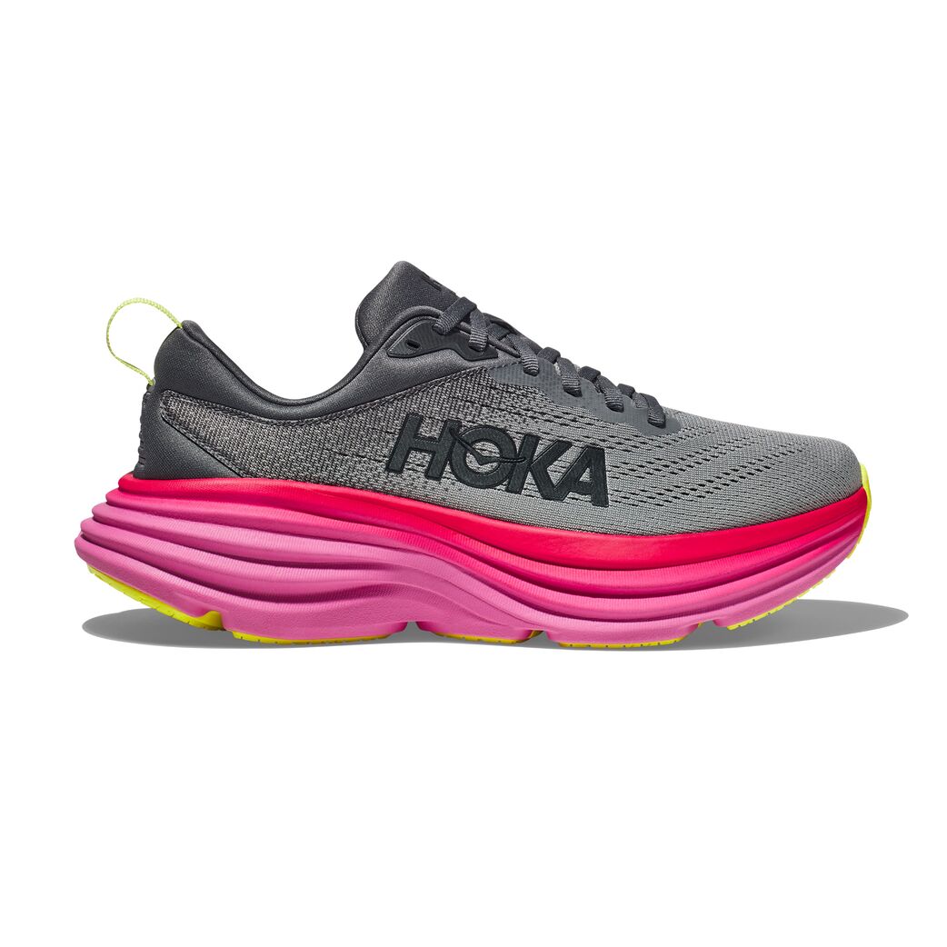 Hoka W Bondi 8 Tenis gris de mujer para correr