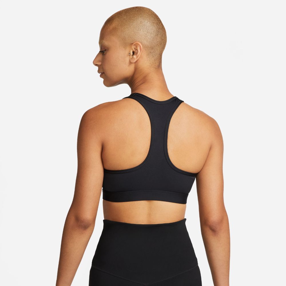 Nike W Nk Swsh Med Spt Bra Top negro de mujer para entrenamiento