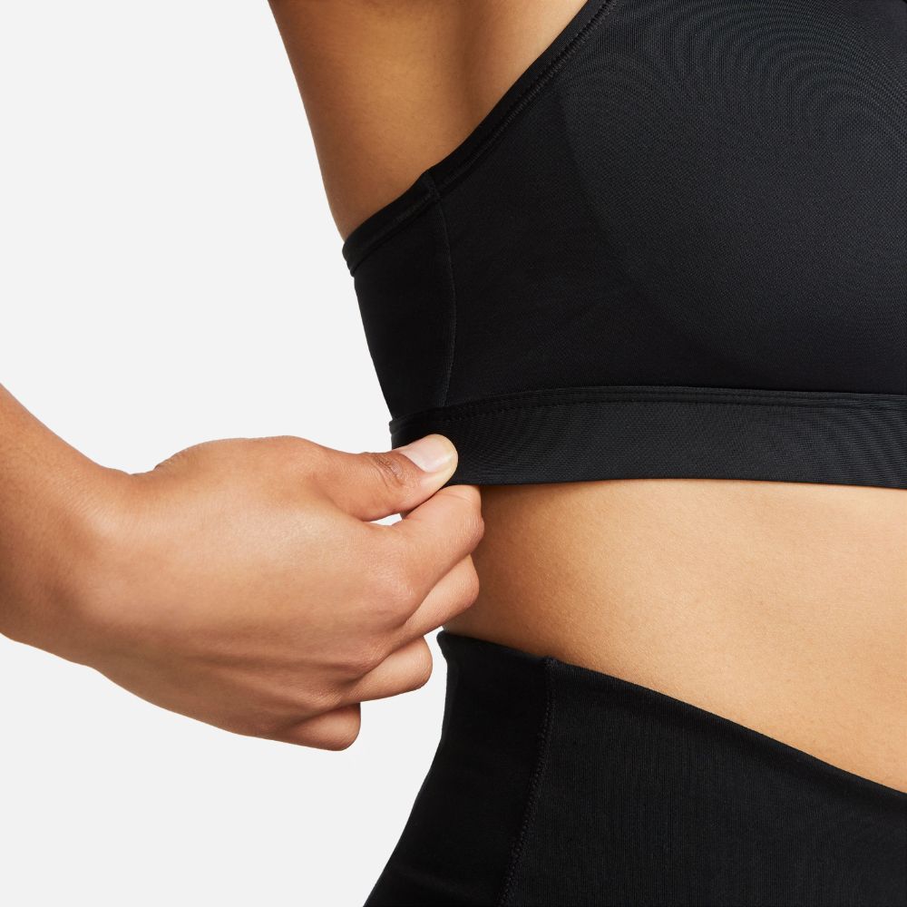 Nike W Nk Swsh Med Spt Bra Top negro de mujer para entrenamiento