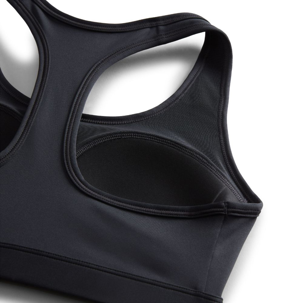 Nike W Nk Swsh Med Spt Bra Top negro de mujer para entrenamiento