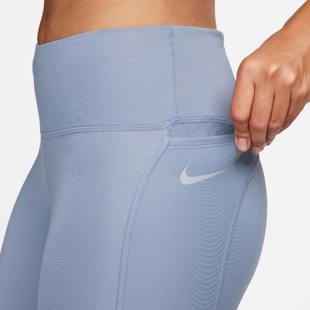 Nike W Nk Df Fast Tght Licra azul de mujer para correr