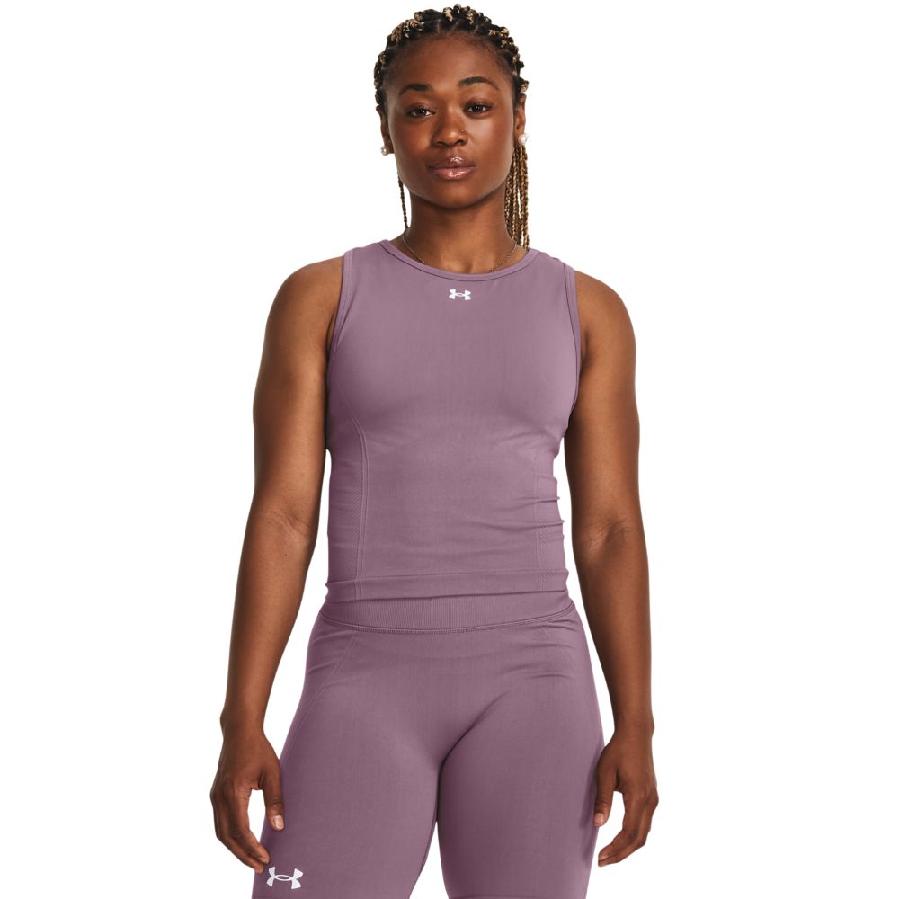 UA Train Seamless Tank Camiseta Manga Sisa morado de mujer para entrenamiento