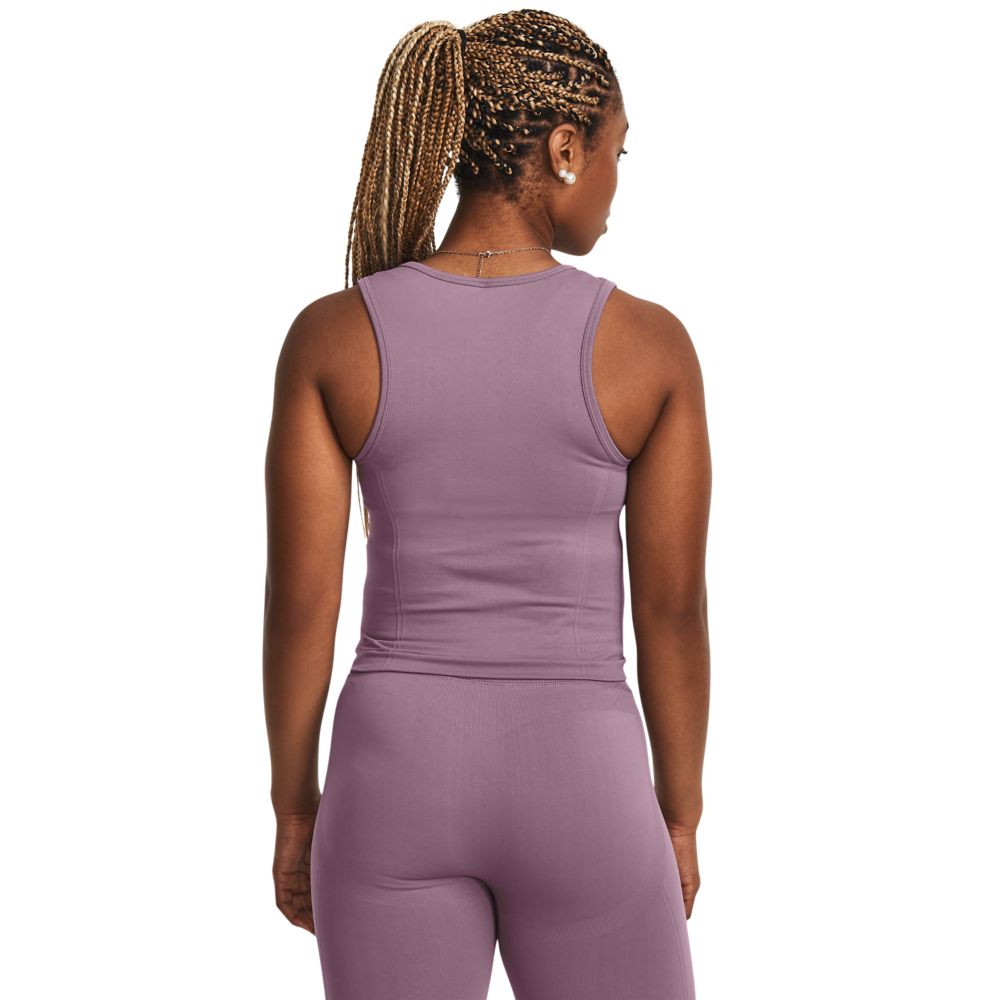 UA Train Seamless Tank Camiseta Manga Sisa morado de mujer para entrenamiento