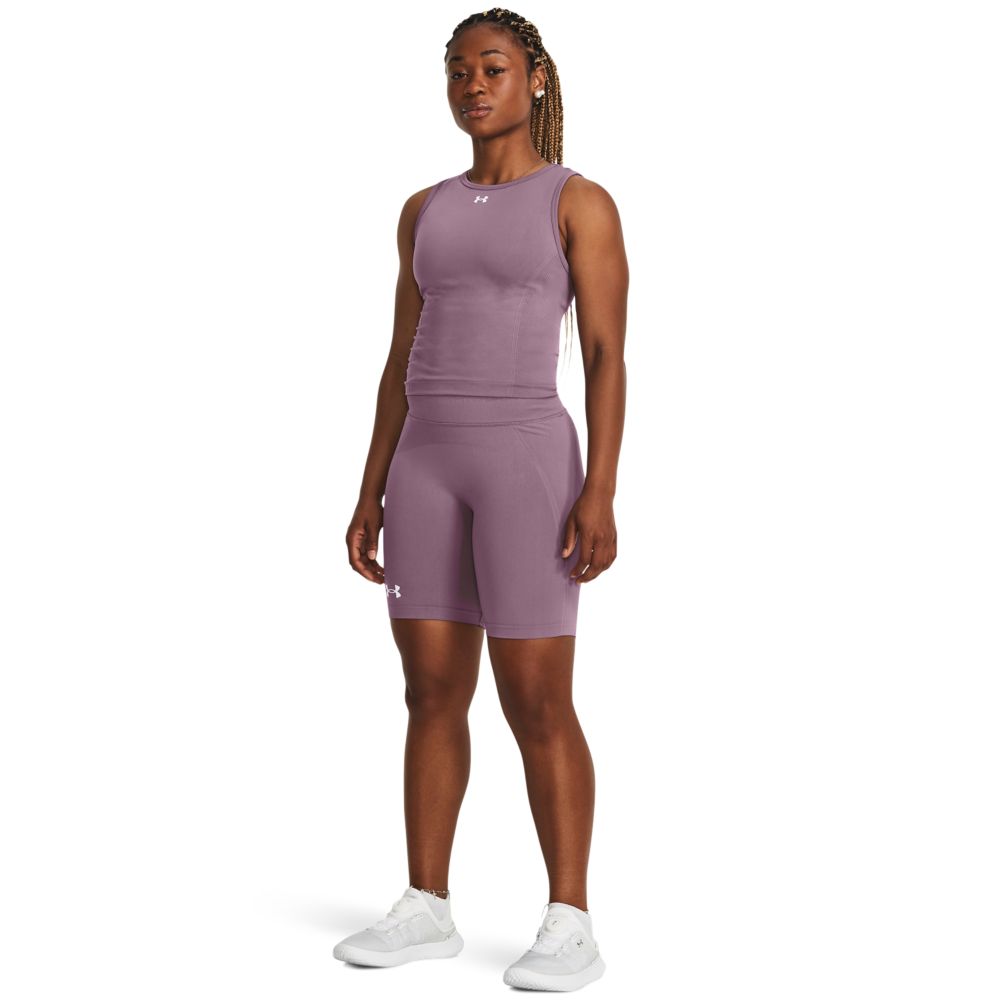 UA Train Seamless Tank Camiseta Manga Sisa morado de mujer para entrenamiento