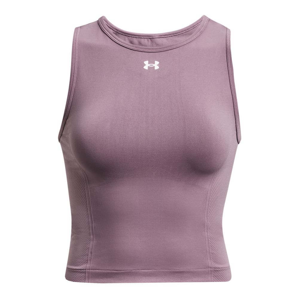 UA Train Seamless Tank Camiseta Manga Sisa morado de mujer para entrenamiento