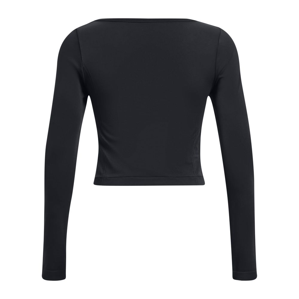 UA Train Seamless Ls Camiseta Manga Larga negro de mujer para entrenamiento