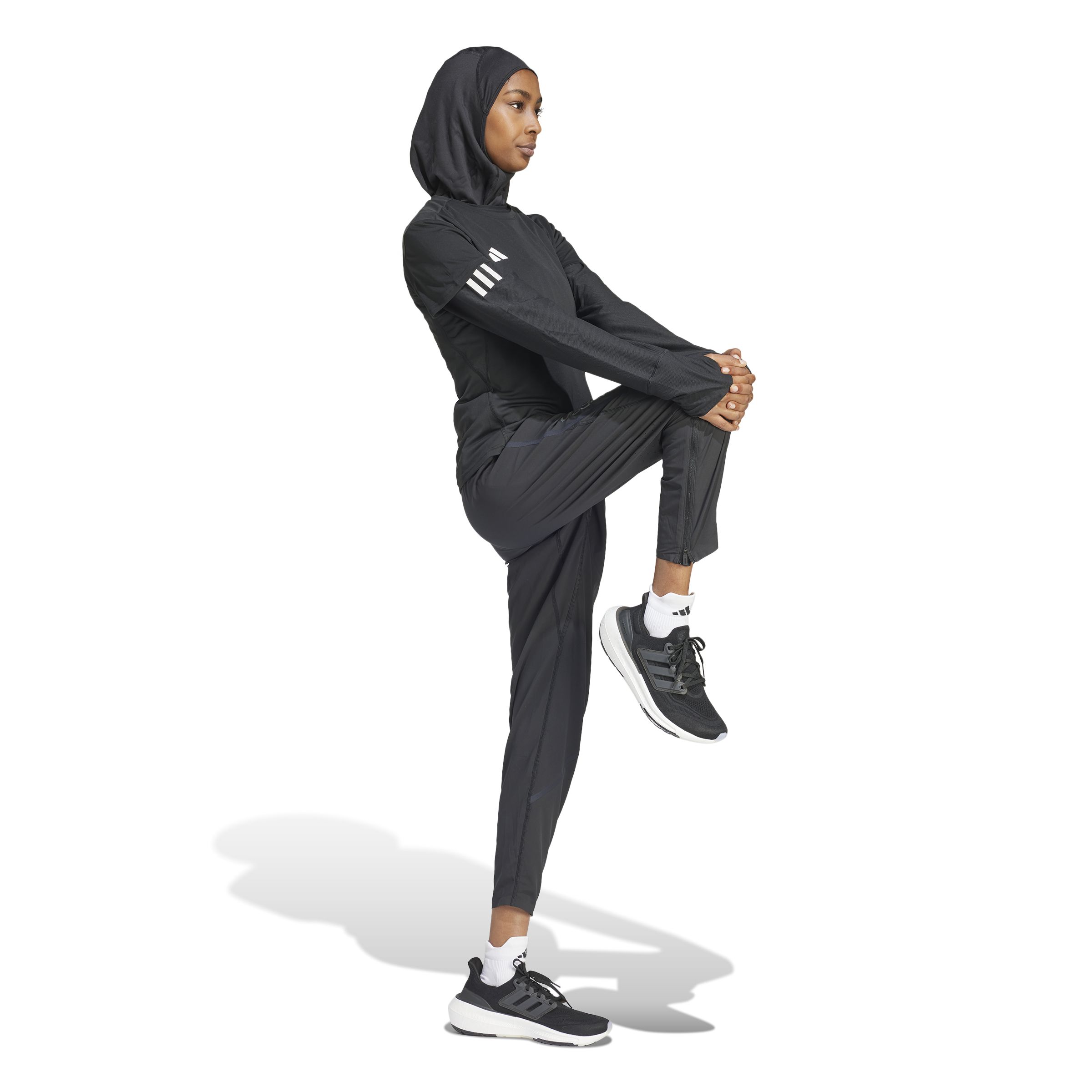 Adidas Adizero E Tee Camiseta Manga Corta negro de mujer para correr