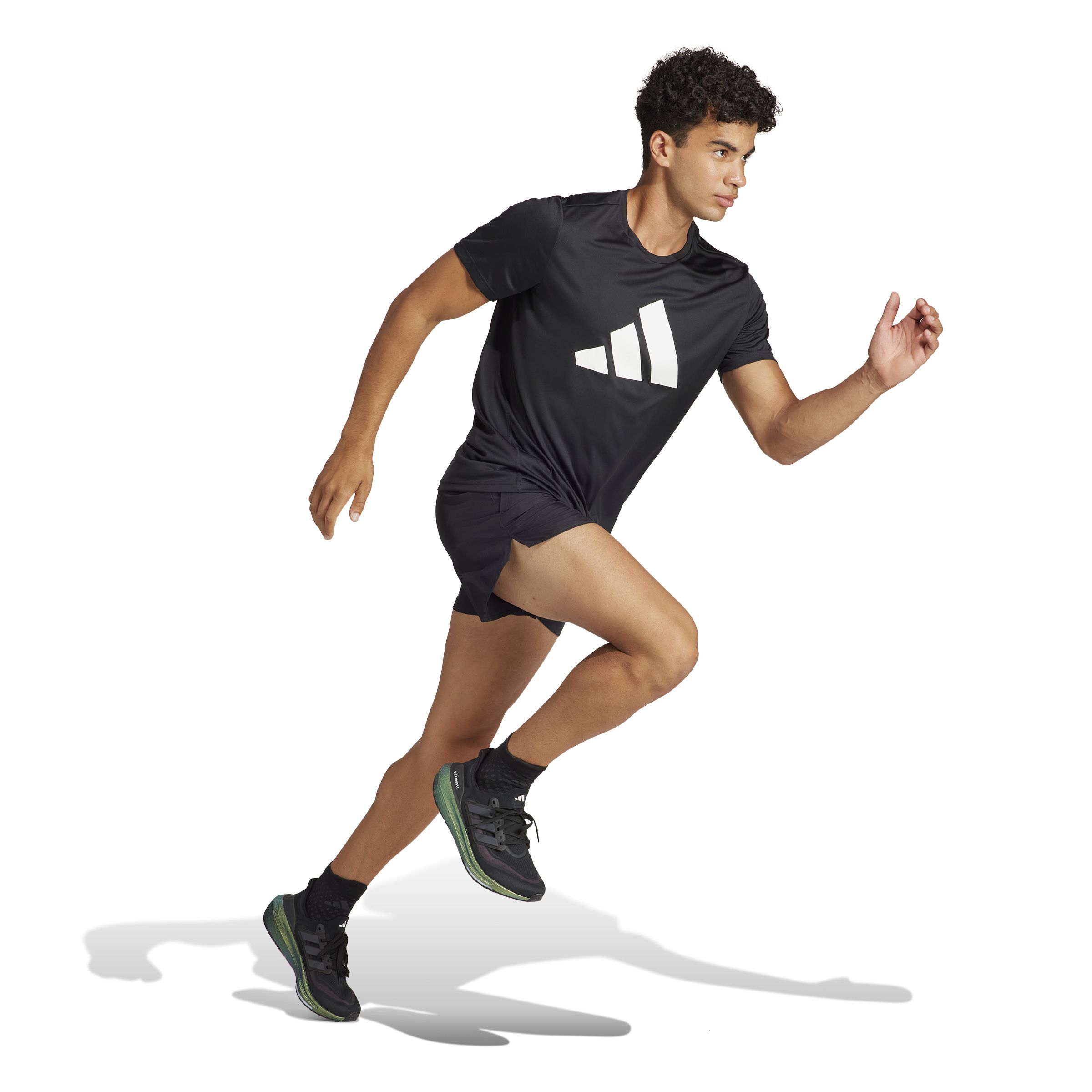 Adidas Run It Short Pantaloneta negro de hombre para correr