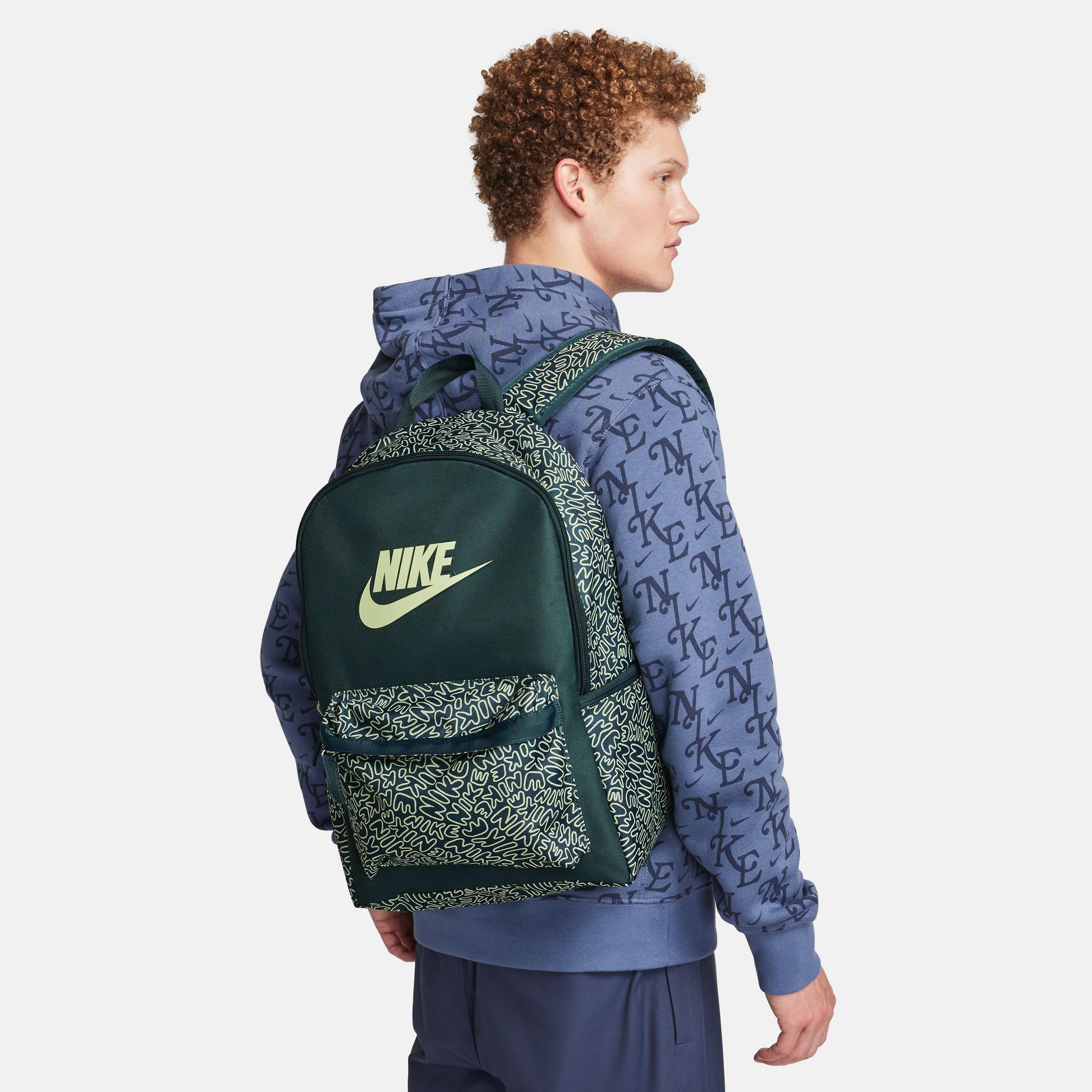 Nike Nk Heritage Bkpk - Scribble Morral verde de hombre lifestyle