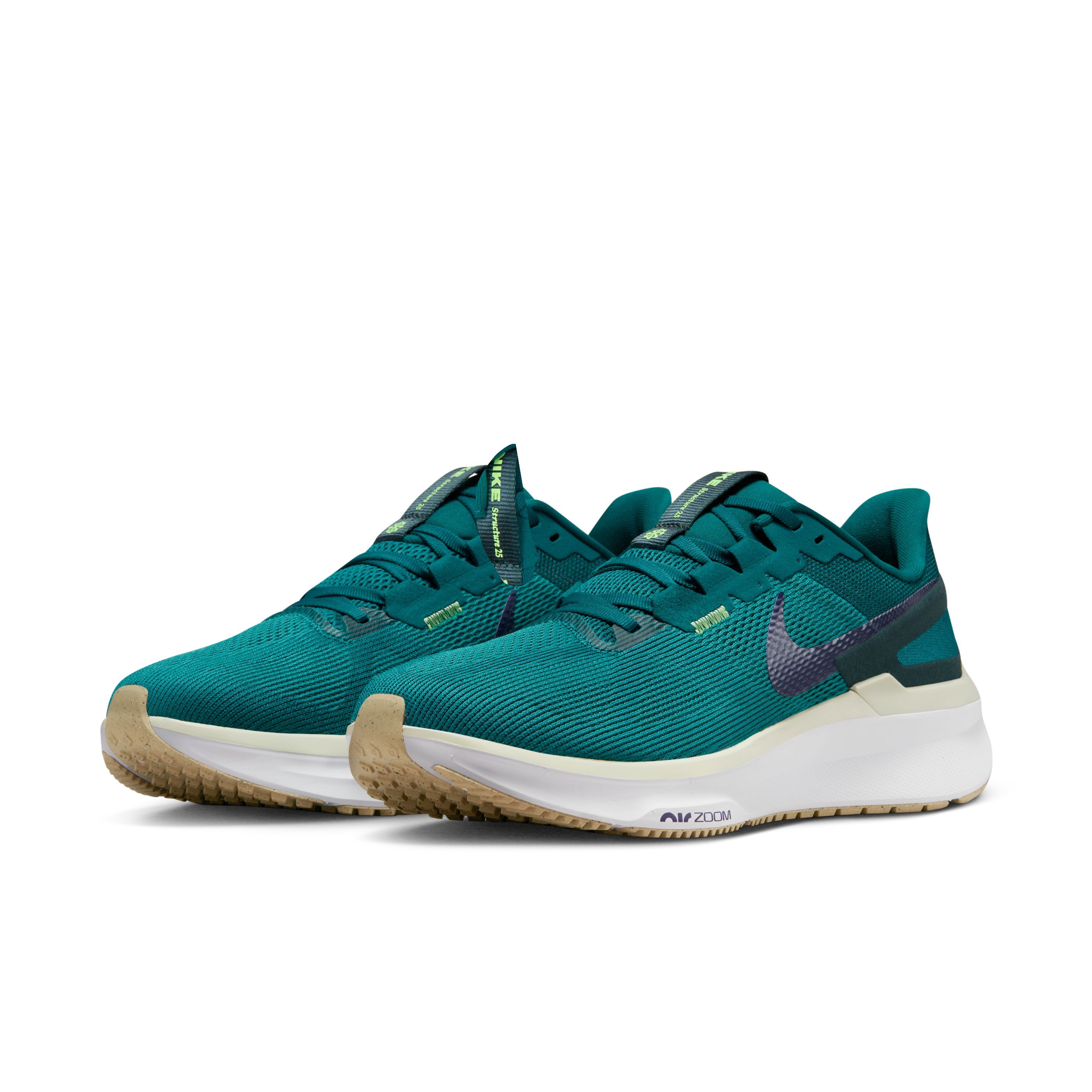Nike Air Zoom Structure 25 Tenis verde de hombre para correr