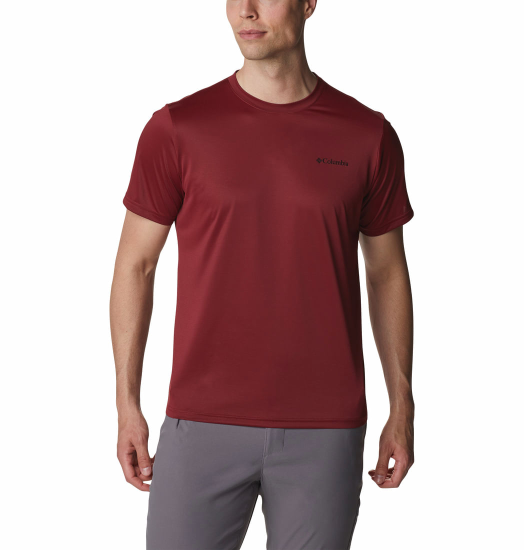 Columbia Columbia Hike™ Crew Camiseta Manga Corta rojo de hombre para entrenamiento
