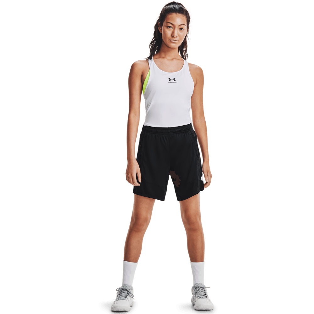 UA Hg Compression Tank Camiseta Manga Sisa blanco de mujer para baloncesto