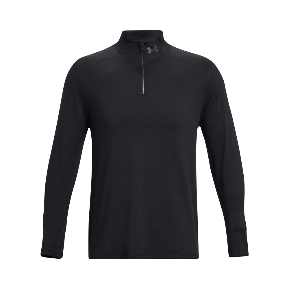 UA Launch Pro 1/4 Zip Chaqueta negro de hombre para correr