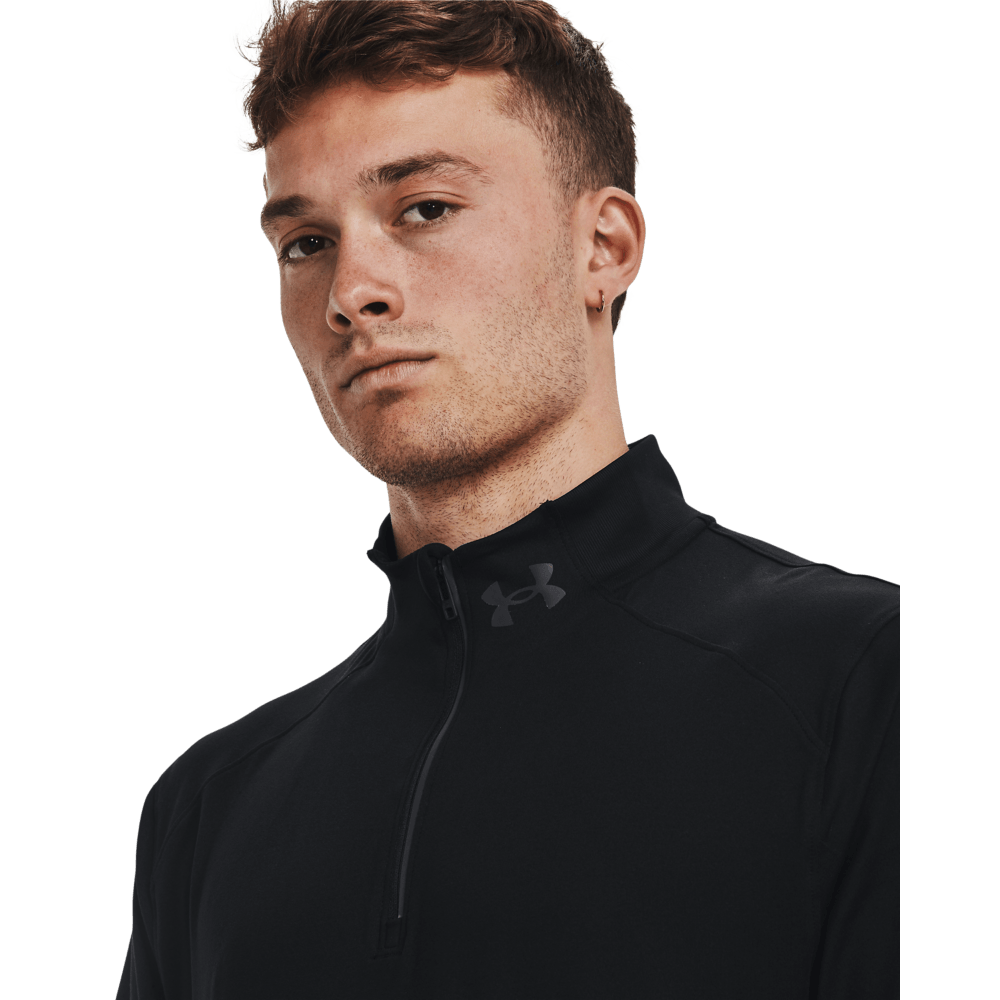 UA Launch Pro 1/4 Zip Chaqueta negro de hombre para correr