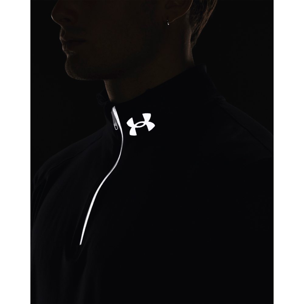 UA Launch Pro 1/4 Zip Chaqueta negro de hombre para correr