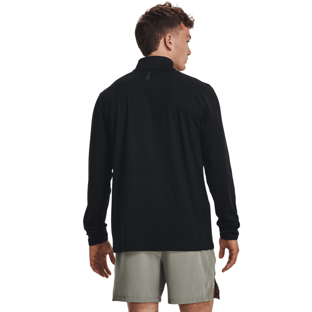 UA Launch Pro 1/4 Zip Chaqueta negro de hombre para correr