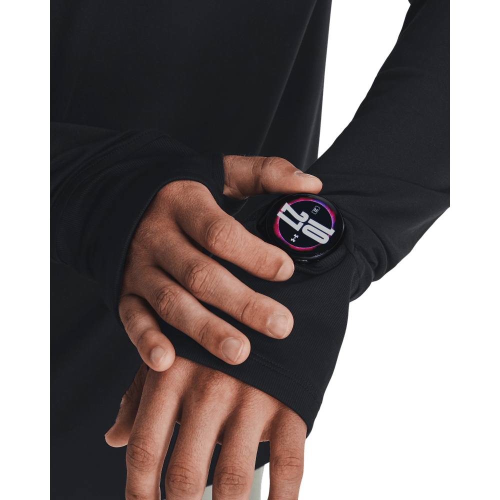 UA Launch Pro 1/4 Zip Chaqueta negro de hombre para correr