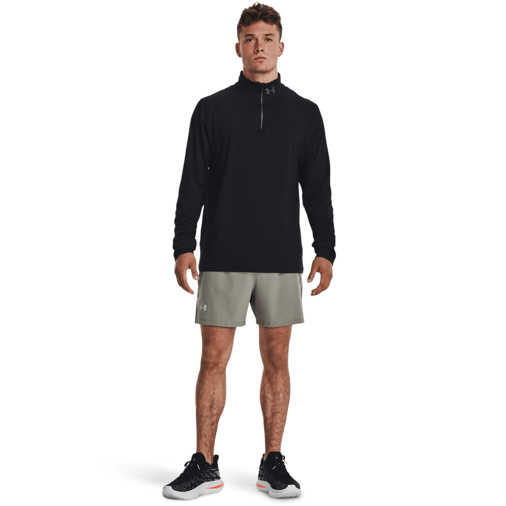 UA Launch Pro 1/4 Zip Chaqueta negro de hombre para correr