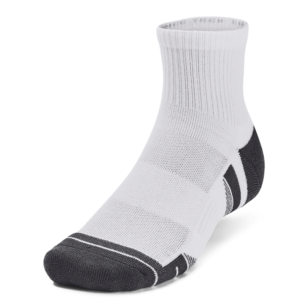 UA Performance Tech 3Pk Qtr Medias blanco de hombre para entrenamiento