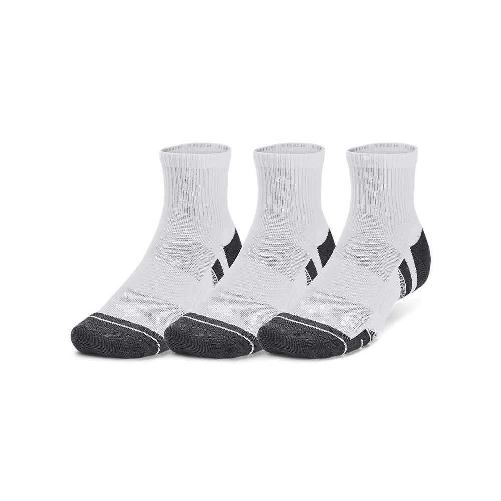 UA Performance Tech 3Pk Qtr Medias blanco de hombre para entrenamiento